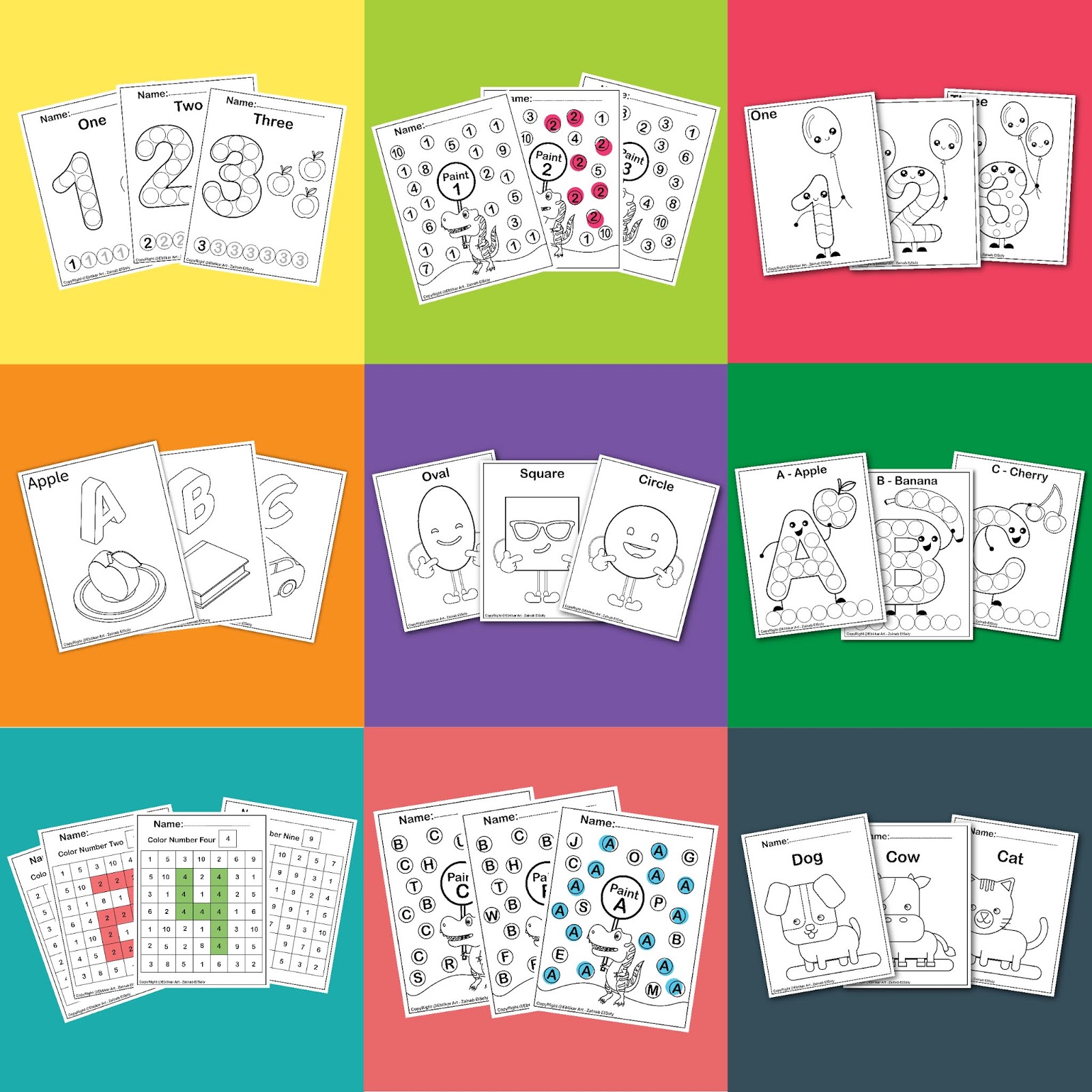 All Free Printable Preschool Coloring Pages