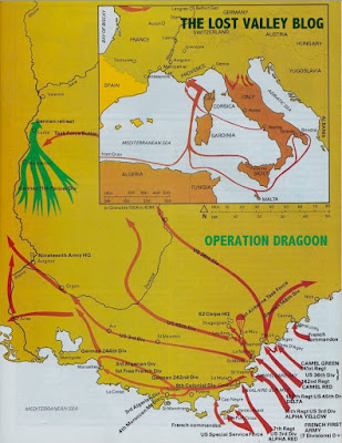 Map of Operation Dragoon - the Invasion of Southern France - August 1944