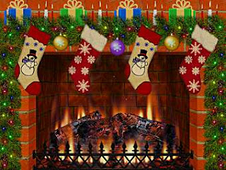 3D Christmas fireplace Wallpapers