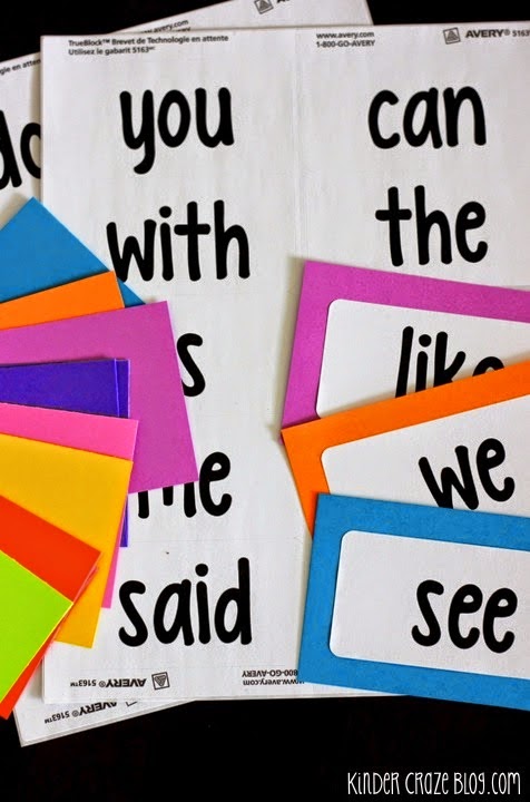 FREE Printable Sight Word Labels