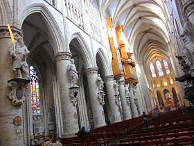 Inside the Cathedral of Brussels