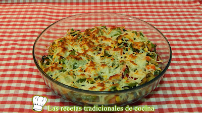 Verduras gratinadas con queso