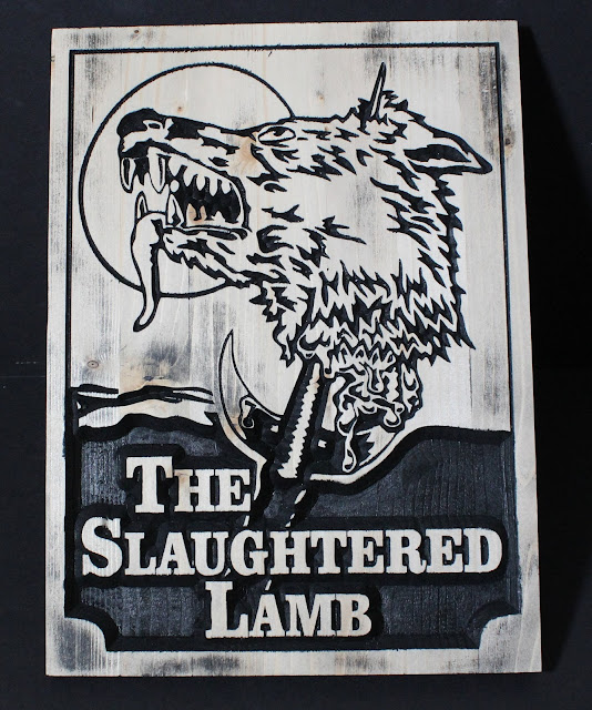 The Slaughtered Lamb - Wooden Pub Sign