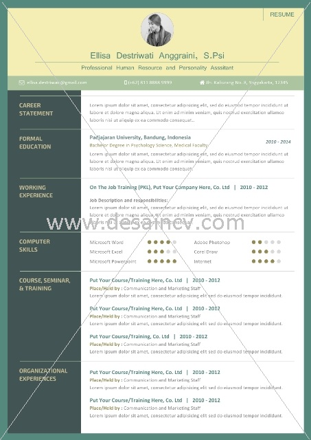 Desain CV Kreatif: contoh cv yang menarik