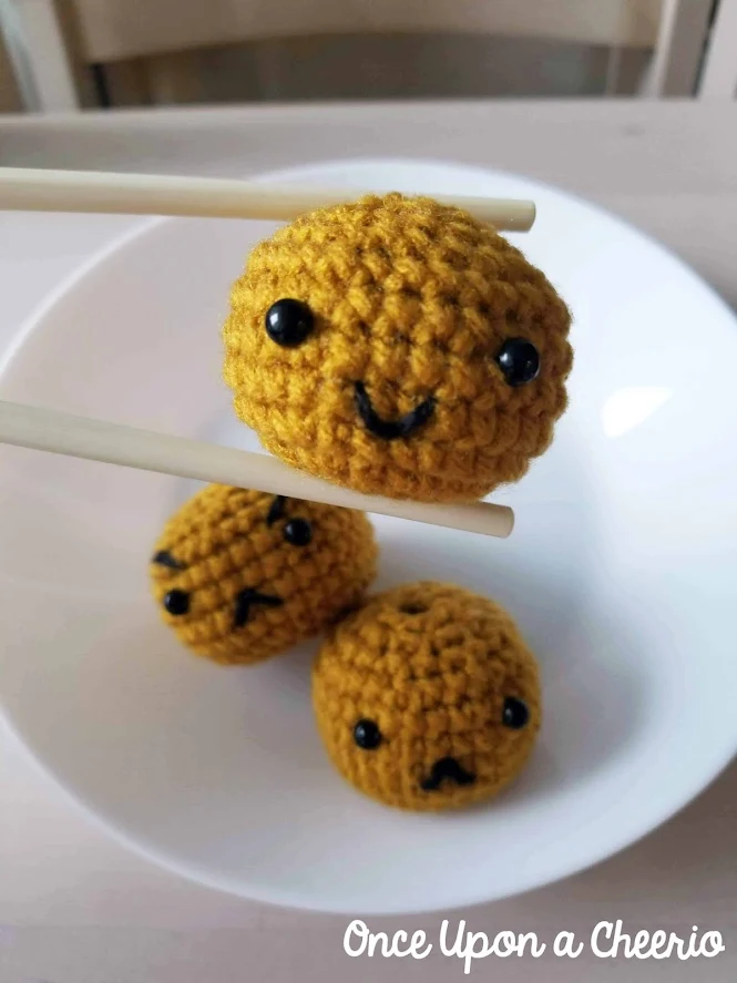 Hong Kong Curry Fishball Play Food Amigurumi FREE Crochet Pattern