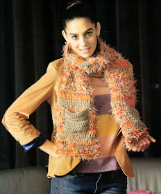 Bufanda Con Bolsillos Tejida en Crochet Paso a Paso