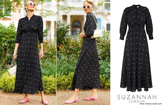 The Duchess of Edinburgh wore Suzannah London Aria Tea Dress pearl dots