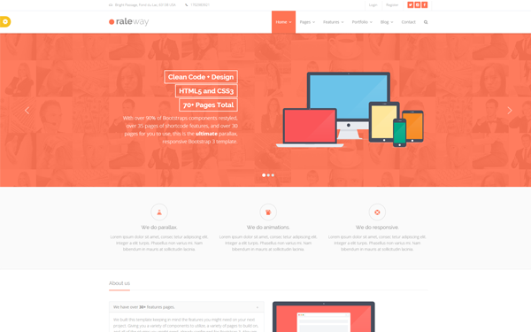 Download Raleway - Mega Bootstrap Template v1.0