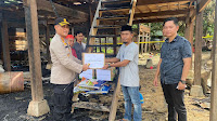 Kapolres Wajo Kunjungi Korban Kebakaran dan Berikan Bantuan