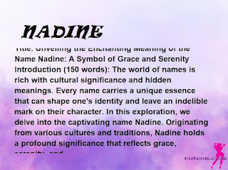 meaning of the name "NADINE"