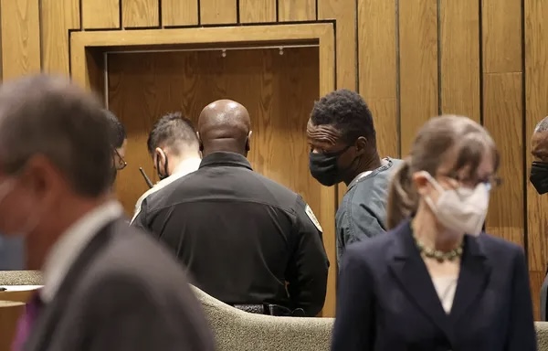 Murder suspect Cleotha Henderson shows up in court at Shelby Province Law enforcement Center in Memphis Tennessee, Wednesday, September 7, 2022. Henderson is accused of the homicide of Memphis mother-of-two, Eliza Fletcher. He is addressed by designated chamber, Jennifer Case. He has been requested held without bond by Judge Louis Montesi. (Matt Symons for Fox News Computerized)