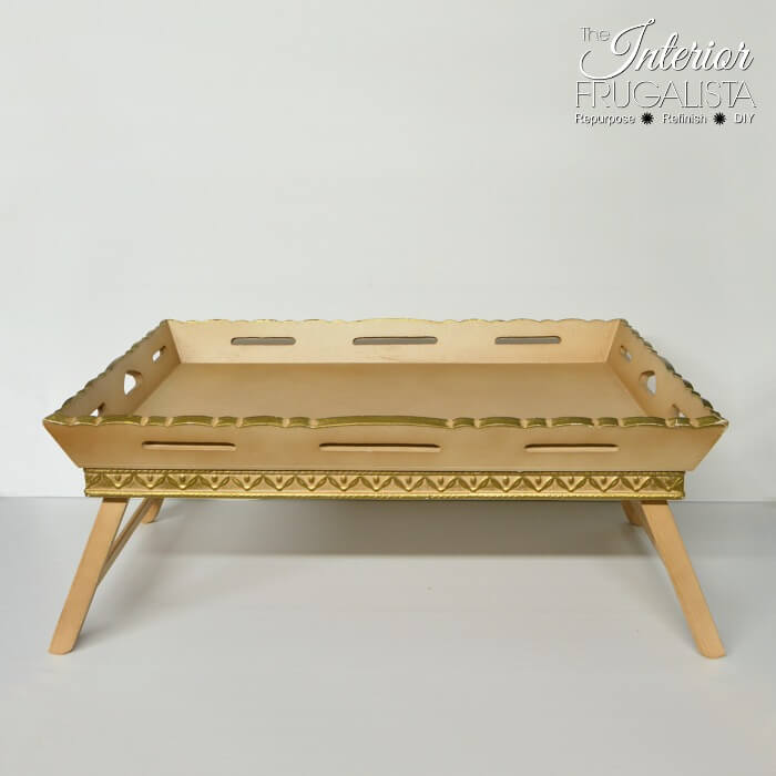 Folding Bed Table Before Repurposed Santa Tray