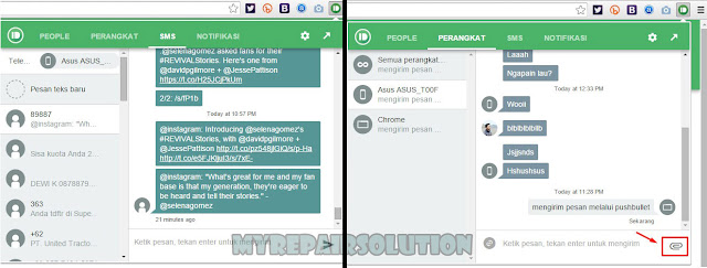 pushbullet dapat mengirim sms dan pesan