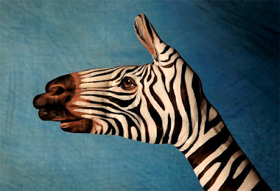 Zebra Hand Art