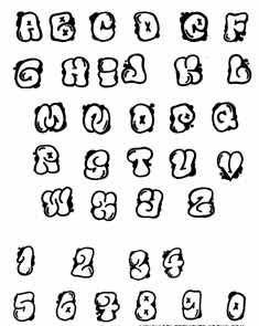 Bubble Writing Alphabet, Graffiti alphabet