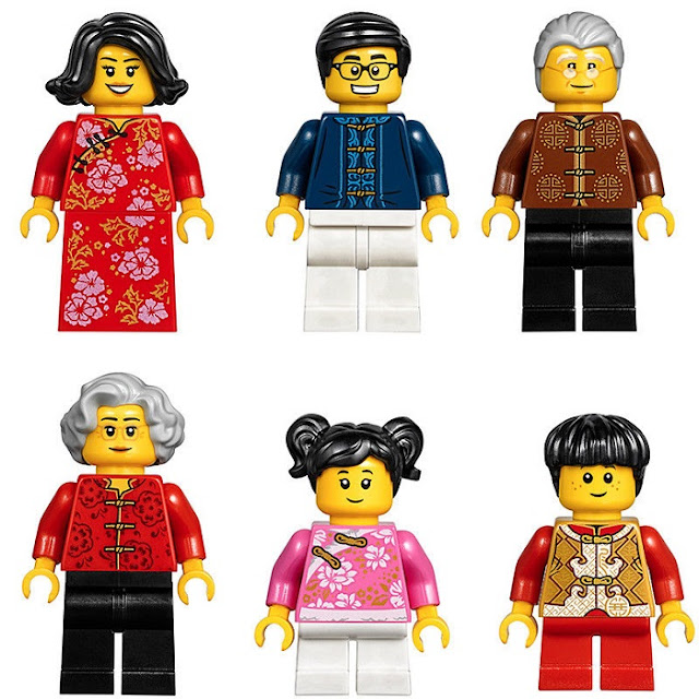 Family Members in Chinese New Year Eve Dinner LEGO Sets