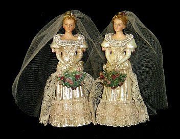 two brides cake topper