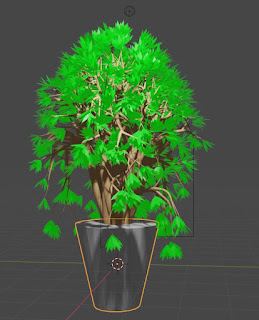 Green Tree with pot plant plants 3d fbx free download