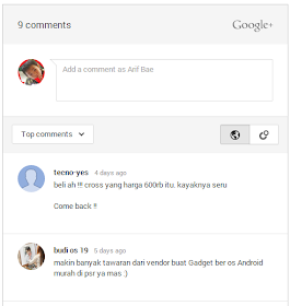Komentar Google+ yang tidak mau tampil pada Artikel blog
