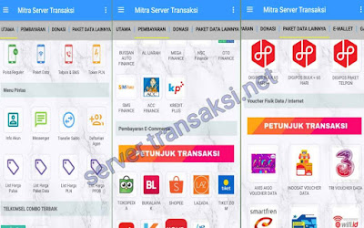 Aplikasi mitra server transaksi