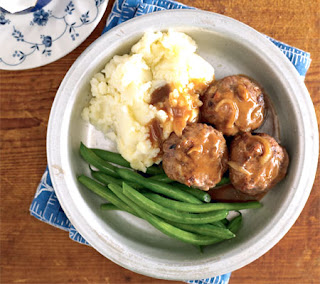 lamb rissoles with onion gravy recipe