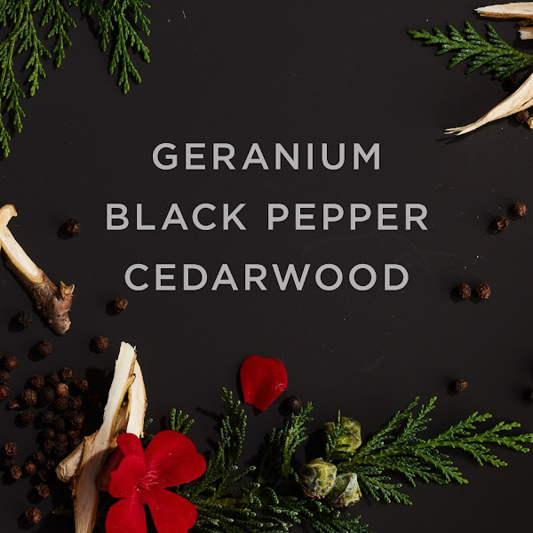 GERANIUM BLACK PEPPER AND CEDARWOOD