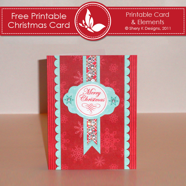 FREE Christmas Printable : Card, Box, Label, Gift Tag 
