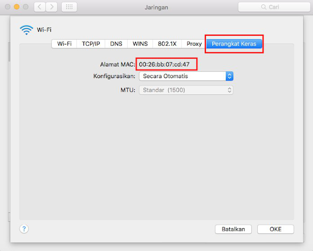 Mac Address di MAC OS - hostze.net