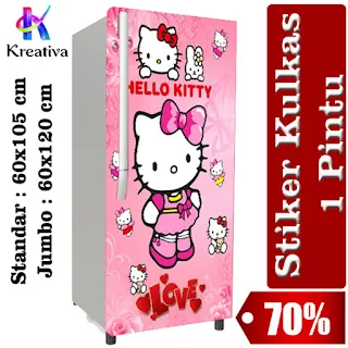 Stiker Kulkas 1 Pintu Lazada Hello Kitty