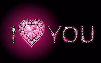 I Love You With Diamond Decoration