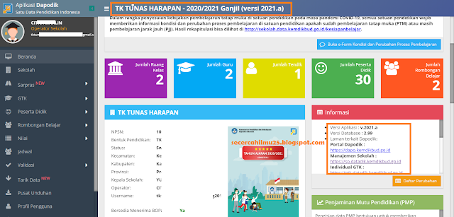 sukses install dapodik versi 2021.a