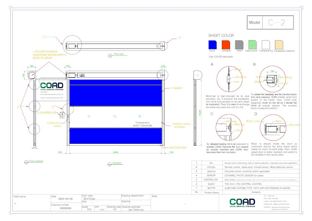 COAD, High Speed Door, INDONESIA, INDUSTRIAL DOOR, JAPAN, KOREA, MALAYSIA, Pintu Berkelajuan Tinggi, pintu pvc, PVC Roller Shutter Door, THAILAND, VIETNAM, シート製高速シャッター