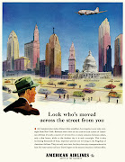 American Airlines advert, 1941. Featuring a DC3. (american airlines )