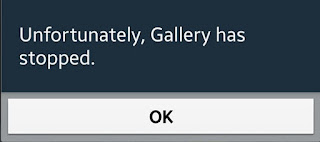 unfortunately gallery has stopped error message on android phone