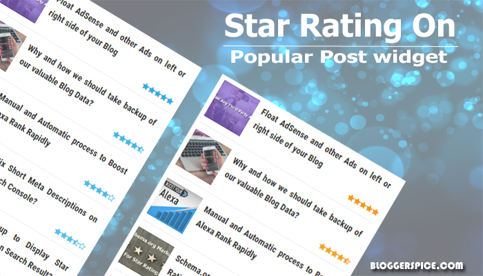 add star rating on popular post widget