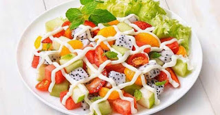 Resep Salad Buah Saus Mint