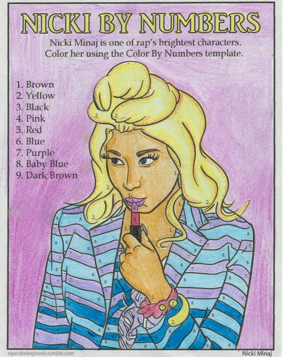 Nicki Minaj Printable Coloring Pages