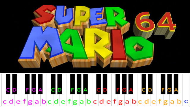 Staff Roll - Super Mario 64 Piano / Keyboard Easy Letter Notes for Beginners