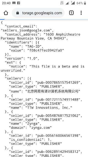 We encourage you to publish your seller information in the Google sellers.json file.