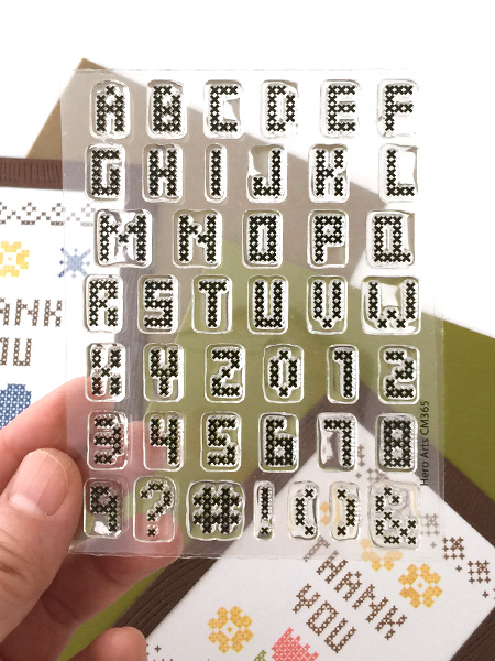 Mb In Sd スタンプとダイでウッドフレーム入りクロスステッチ風カード作り