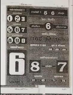 Thai Lotto First Paper For 01-09-2018