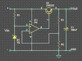 Regulator using Op-Amp