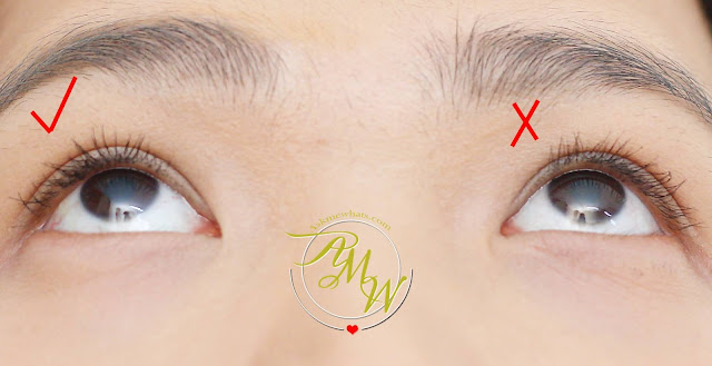 before and after photo using Measurable Difference Lash Amplifying Mascara & Primer 