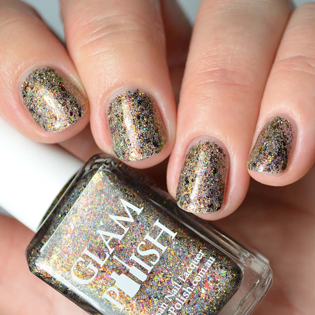 holographic nail polish with flakies