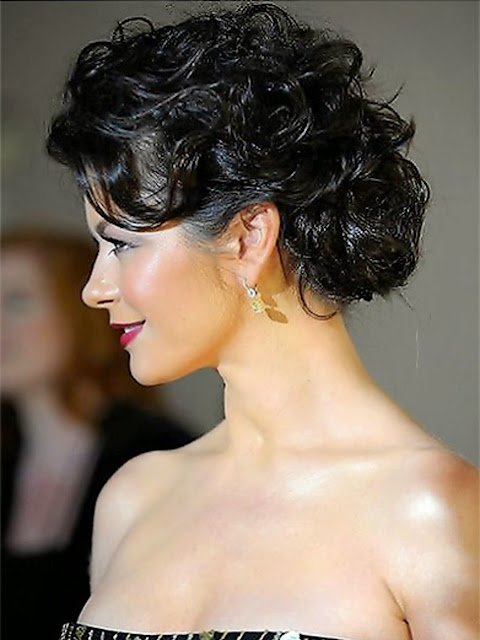 medium curly updo