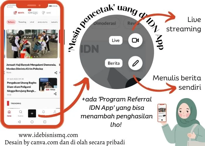 Mesin pencetak uang IDN App