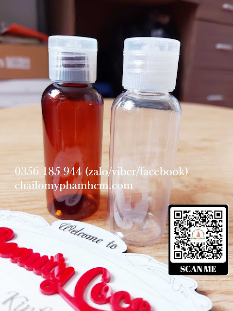 Chai nhựa nắp bật 50ml