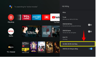 Cách tắt chế độ demo trên tivi TCL