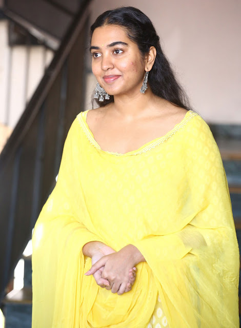 Shivathmika Rajashekar in yellow outfit