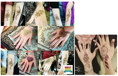 gambar henna tangan simple